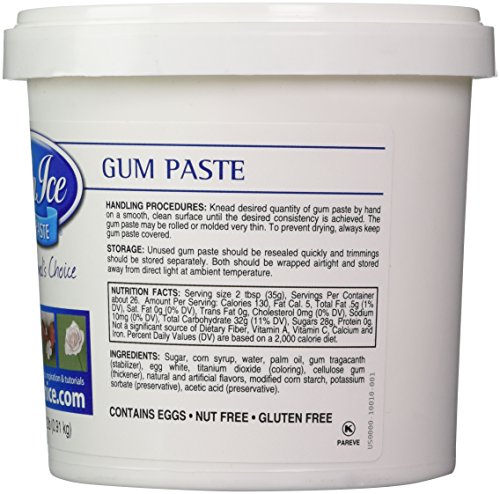 Satin Ice White Gum Paste  Vanilla  2 Pound