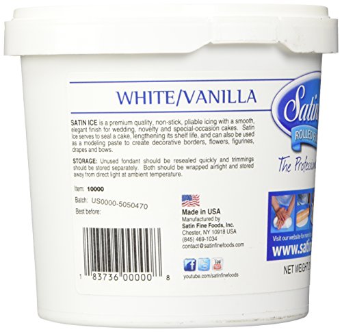 Satin Ice White Fondant  Vanilla  2 Pounds
