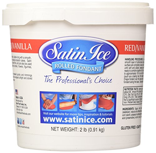 Satin Ice Red Fondant  Vanilla  2 Pounds