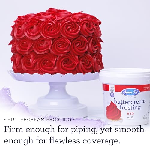 Satin Ice Red Buttercream Frosting - 1lb - Pail