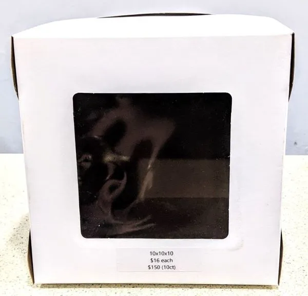 [TCBX-101010] Tall Cake Box with Window 10"X10"X10" 