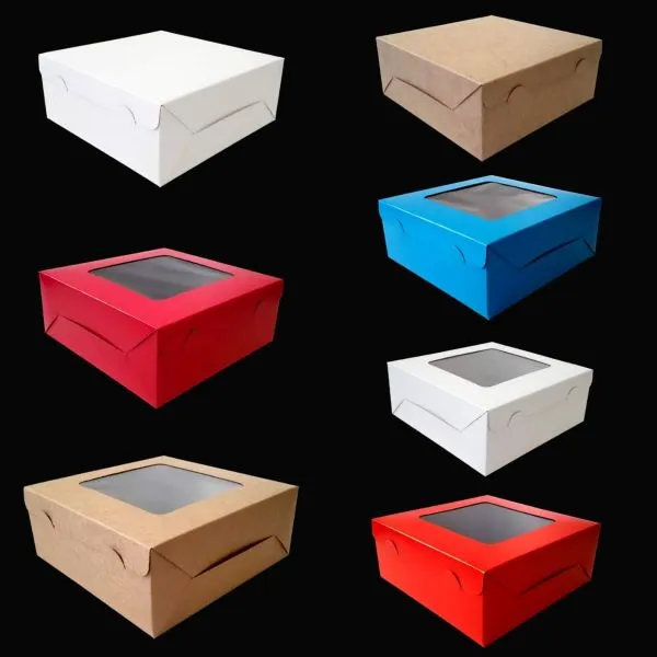 [CBXW-080804] Cake Box with Window 8"x8"x4"
