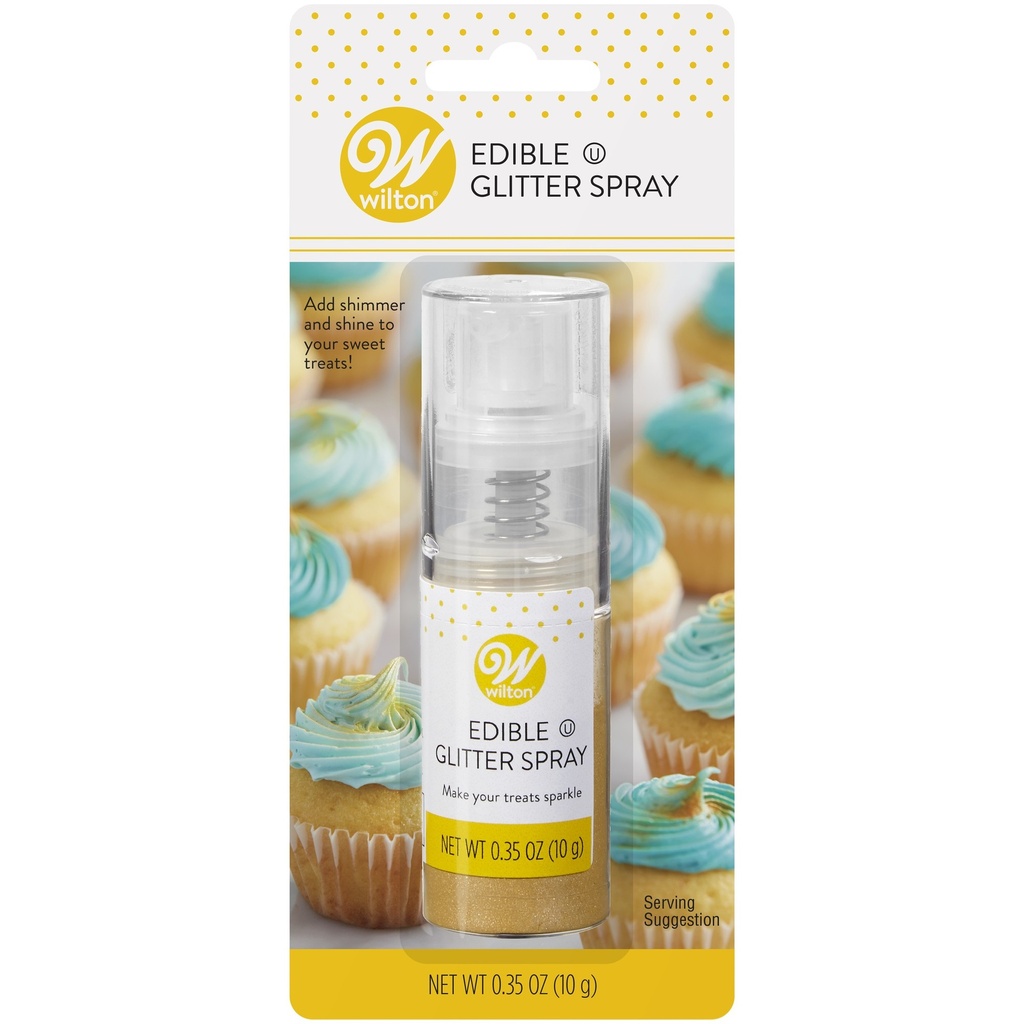 [WLT-EGS-GOLD] Wilton Edible Glitter Spray - Gold 0.35 Oz (10g)