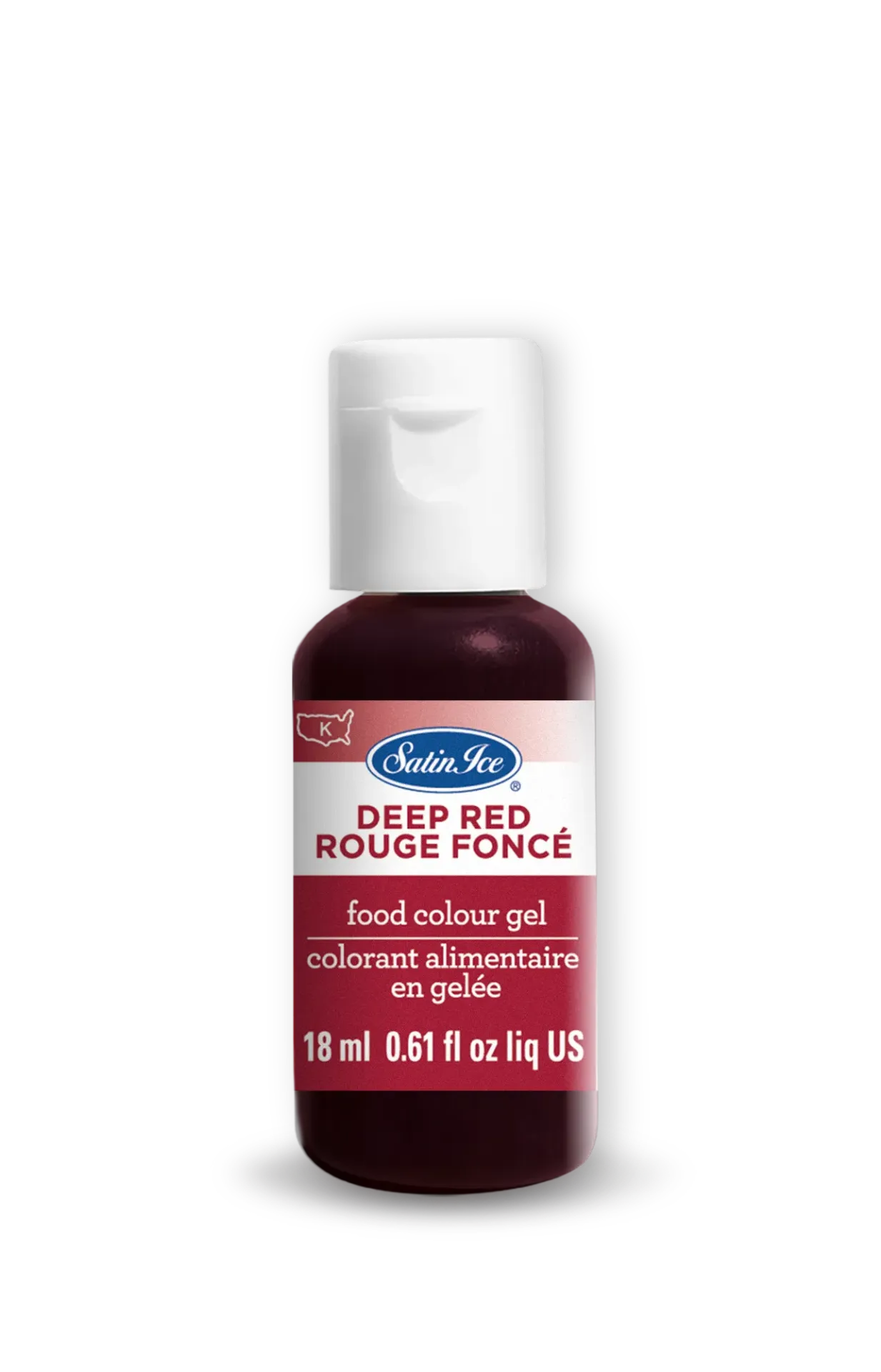 [FCG0757] Satin Ice, Food Colour Gel 0.61 Oz (18ml) - Deep Red