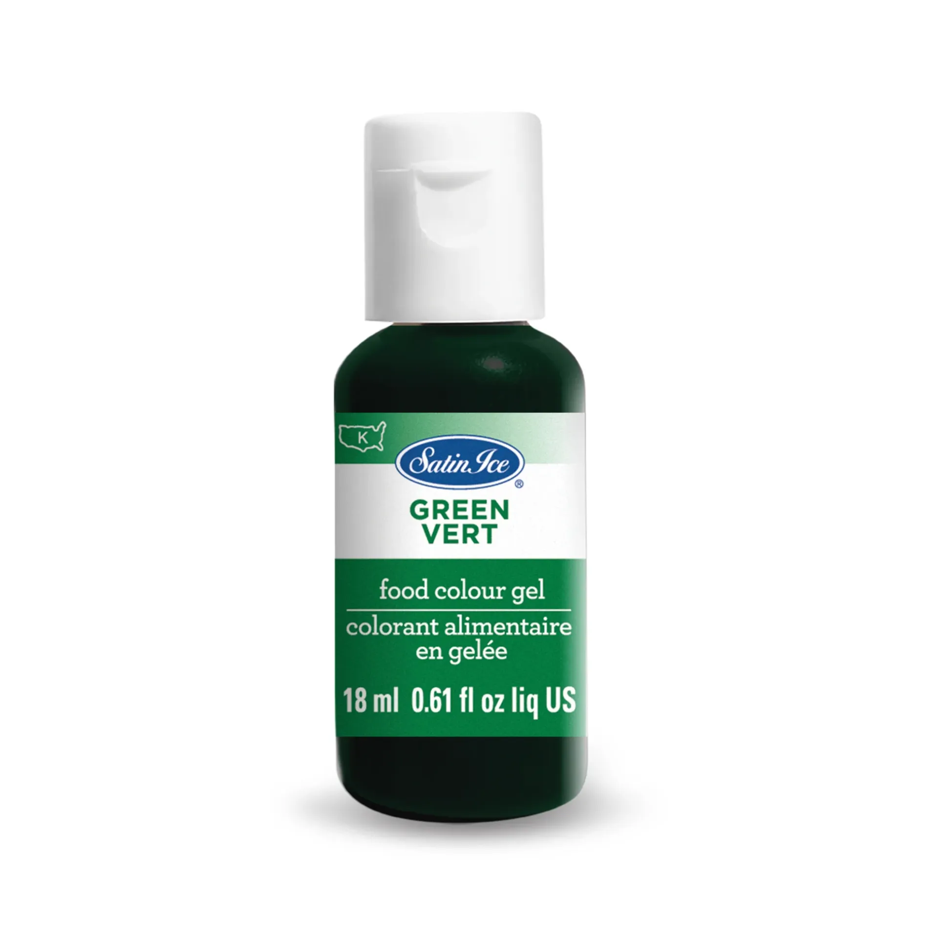 [FCG0763] Satin Ice, Food Colour Gel 0.61 Oz (18ml) - Green