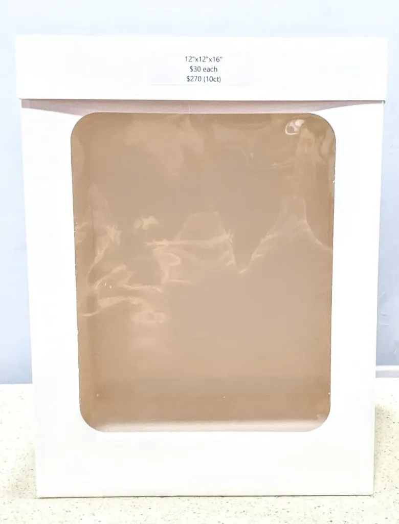 [TCBX-121216] Tall Cake Box with Window 12"X12"x16"