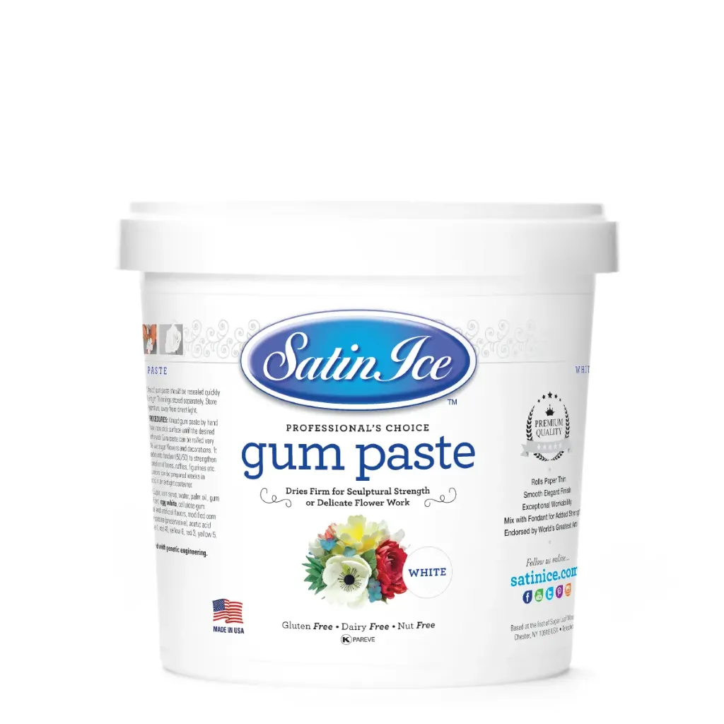 [CS10010] Satin Ice, Gum Paste 32 Oz (2 Lb) - White