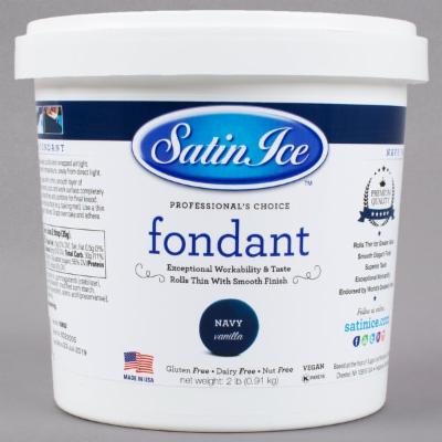 [CS10602] Satin Ice, Fondant 32 Oz (2 Lb) - Navy Blue