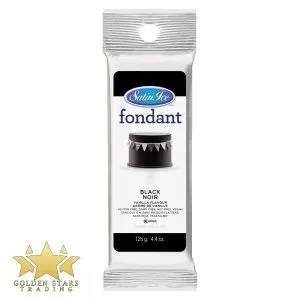[WLT2633] Satin Ice, Fondant 4.4 Oz (125g) - Black