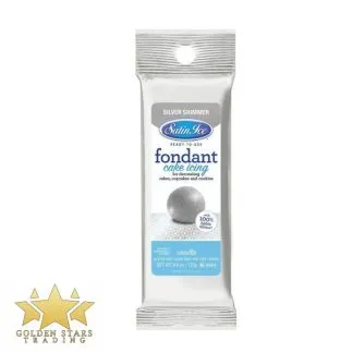 [WLT0930] Satin Ice, Shimmer Fondant 4.4 Oz (125g) - Silver