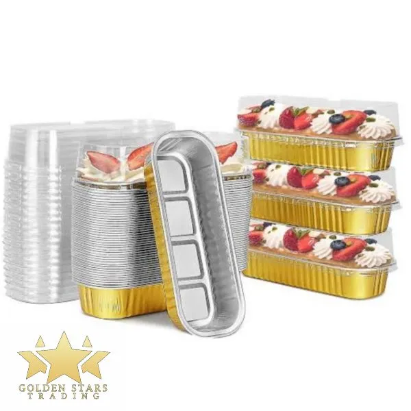 [M200] Mini Gold Aluminum Loaf Pan with Lid (200ml)