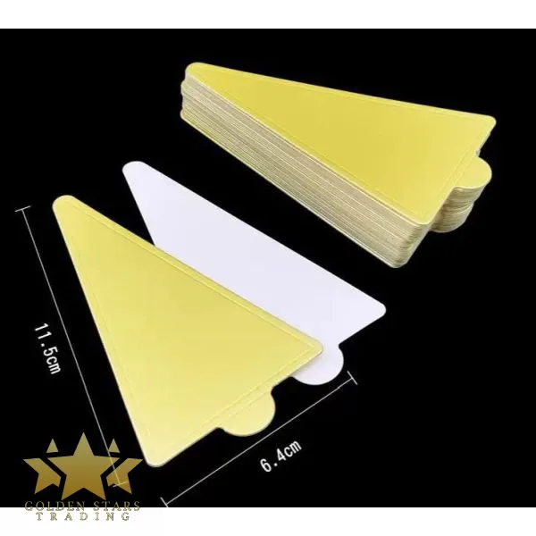 [CPB-S1] Gold Cake Pastry Board – Slice 11.5cm x 6cm