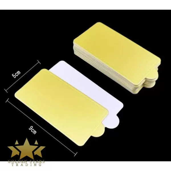[CPB-R1] Gold Pastry Cake Board – Rectangle 9cm x 5cm